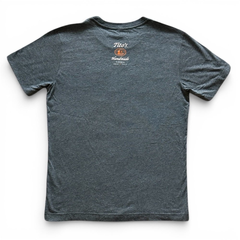 Tito’s Vodka for Dog People T-Shirt Heather Gray Small Ringspun Cotton Tee - Picture 5 of 6